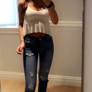 White Crop Top